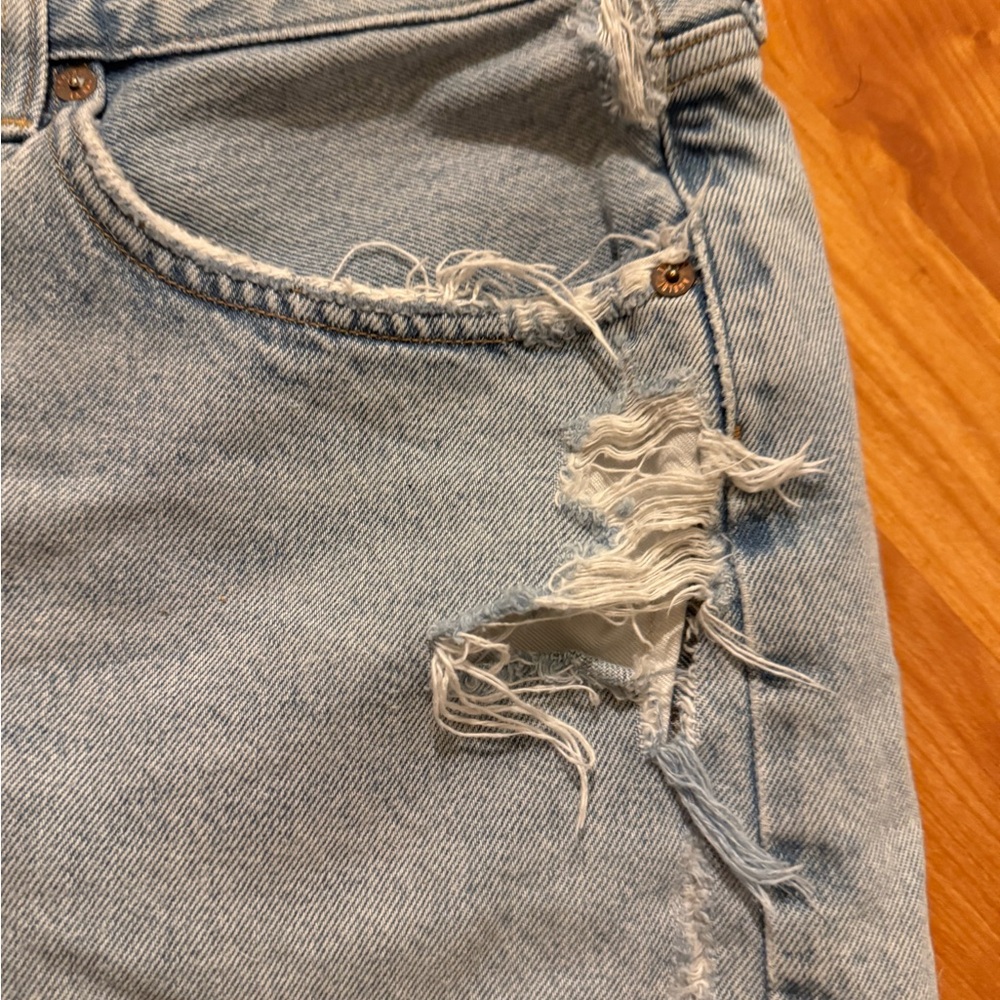 Agolde Parker Long Jean Shorts - Picture 5 of 14